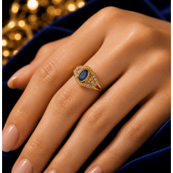 Pre Owned 18ct Sapphire and Diamond Ring ZB895